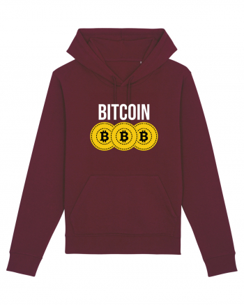 Bitcoin Coins Burgundy