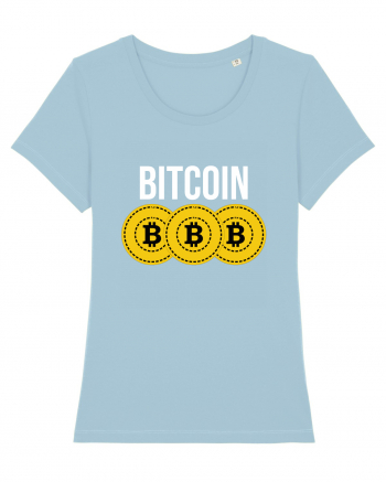 Bitcoin Coins Sky Blue