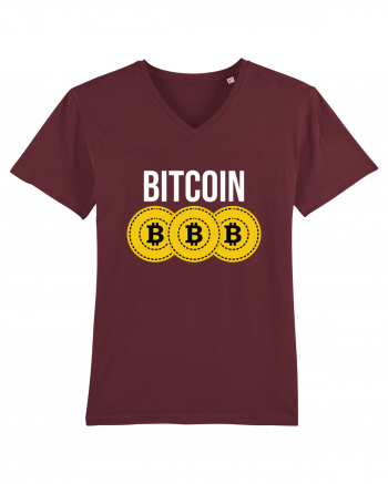 Bitcoin Coins Burgundy