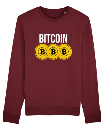 Bitcoin Coins Burgundy