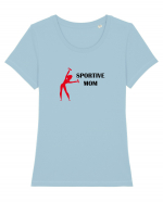 Sportive Mom (red) Tricou mânecă scurtă guler larg fitted Damă Expresser