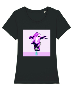 Alien Cow Tricou mânecă scurtă guler larg fitted Damă Expresser