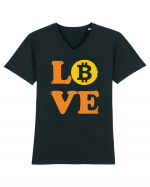 Bitcoin Love Tricou mânecă scurtă guler V Bărbat Presenter