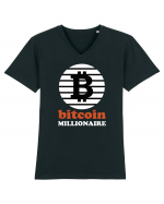 Bitcoin Millionaire Tricou mânecă scurtă guler V Bărbat Presenter