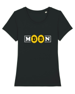 Bitcoin Moon Tricou mânecă scurtă guler larg fitted Damă Expresser
