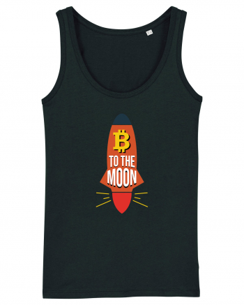 Bitcoin To The Moon Black