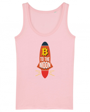 Bitcoin To The Moon Cotton Pink