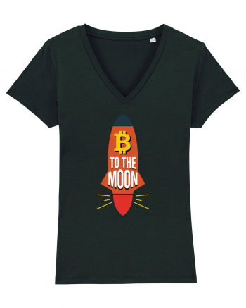 Bitcoin To The Moon Black