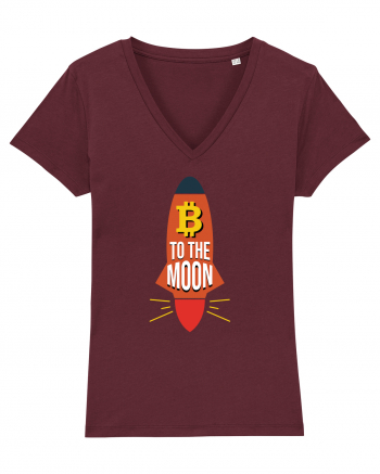 Bitcoin To The Moon Burgundy