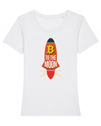 Bitcoin To The Moon White