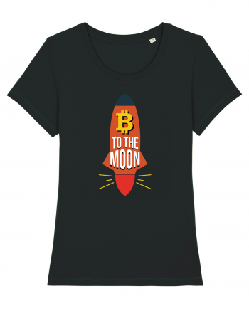 Bitcoin To The Moon Black