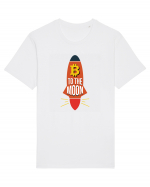 Bitcoin To The Moon Tricou mânecă scurtă Unisex Rocker