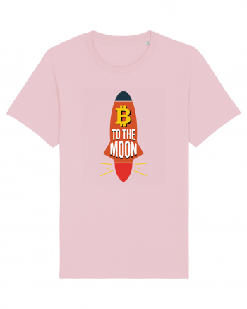 Bitcoin To The Moon Cotton Pink