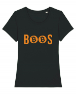 Boos Bitcoin Tricou mânecă scurtă guler larg fitted Damă Expresser