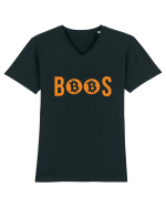 Boos Bitcoin Tricou mânecă scurtă guler V Bărbat Presenter