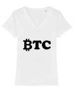 BTC Tricou mânecă scurtă guler V Damă Evoker