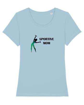 Sportive Mom (green) Sky Blue