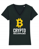 Crypto Millionaire Tricou mânecă scurtă guler V Damă Evoker