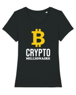 Crypto Millionaire Tricou mânecă scurtă guler larg fitted Damă Expresser