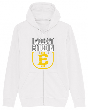 I Accept Bitcoin White