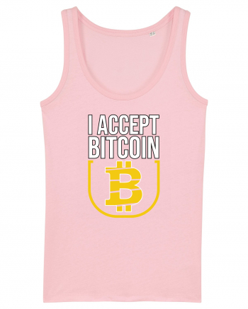 I Accept Bitcoin Cotton Pink