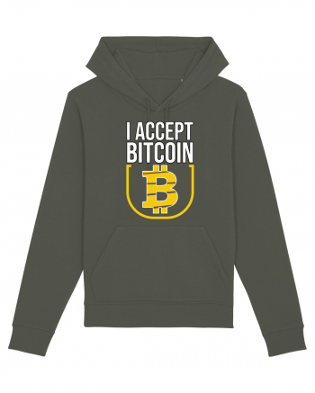 I Accept Bitcoin Khaki