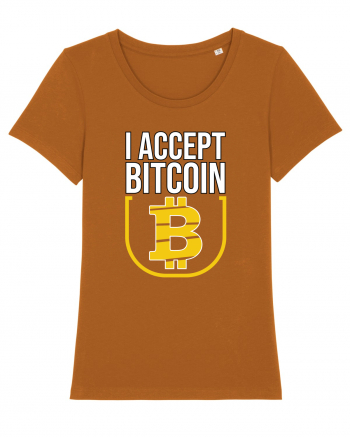 I Accept Bitcoin Roasted Orange