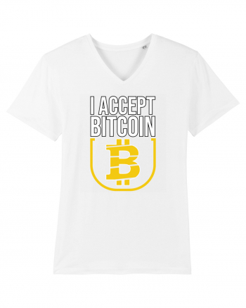 I Accept Bitcoin White