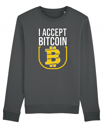 I Accept Bitcoin Anthracite