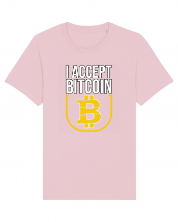 I Accept Bitcoin Cotton Pink