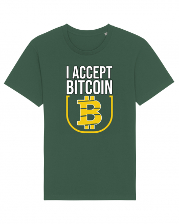 I Accept Bitcoin Bottle Green