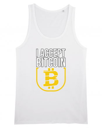 I Accept Bitcoin White