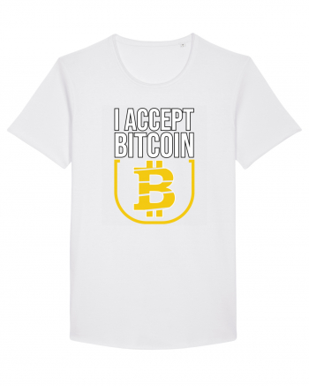 I Accept Bitcoin White