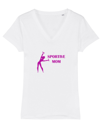 Sportive Mom (pink) White
