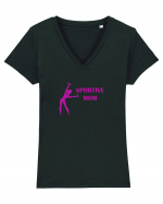 Sportive Mom (pink) Tricou mânecă scurtă guler V Damă Evoker