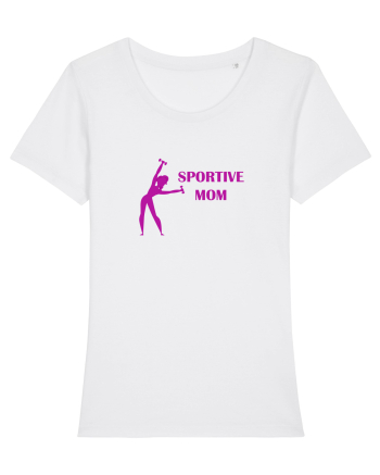 Sportive Mom (pink) White