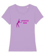 Sportive Mom (pink) Tricou mânecă scurtă guler larg fitted Damă Expresser