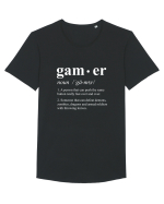 Gamer Tricou mânecă scurtă guler larg Bărbat Skater