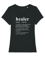 HEALER Tricou mânecă scurtă guler larg fitted Damă Expresser
