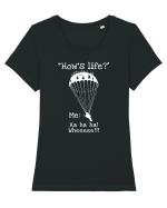 How's Life? Tricou mânecă scurtă guler larg fitted Damă Expresser