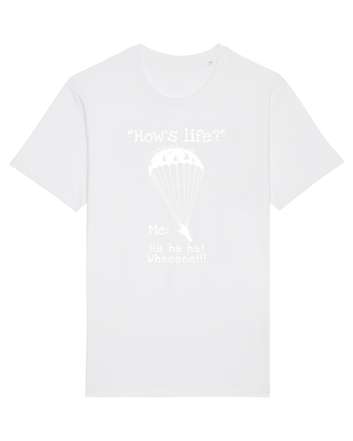 Tricou mânecă scurtă Unisex Rocker White