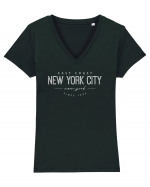 New York Tricou mânecă scurtă guler V Damă Evoker