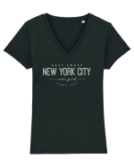 New York Tricou mânecă scurtă guler V Damă Evoker