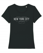 New York Tricou mânecă scurtă guler larg fitted Damă Expresser
