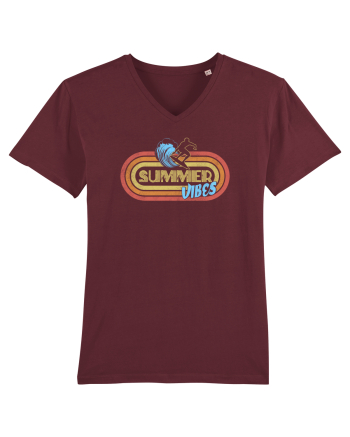 Summer Vibes Retro Burgundy