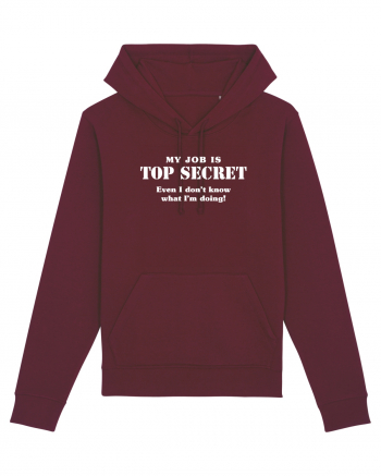 Top secret job. Burgundy