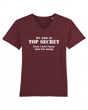 Top secret job. Burgundy