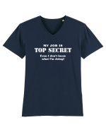 Top secret job. Tricou mânecă scurtă guler V Bărbat Presenter
