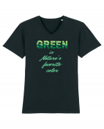 Green is Nature's favorite color Tricou mânecă scurtă guler V Bărbat Presenter