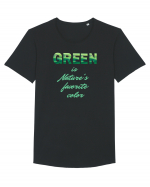 Green is Nature's favorite color Tricou mânecă scurtă guler larg Bărbat Skater